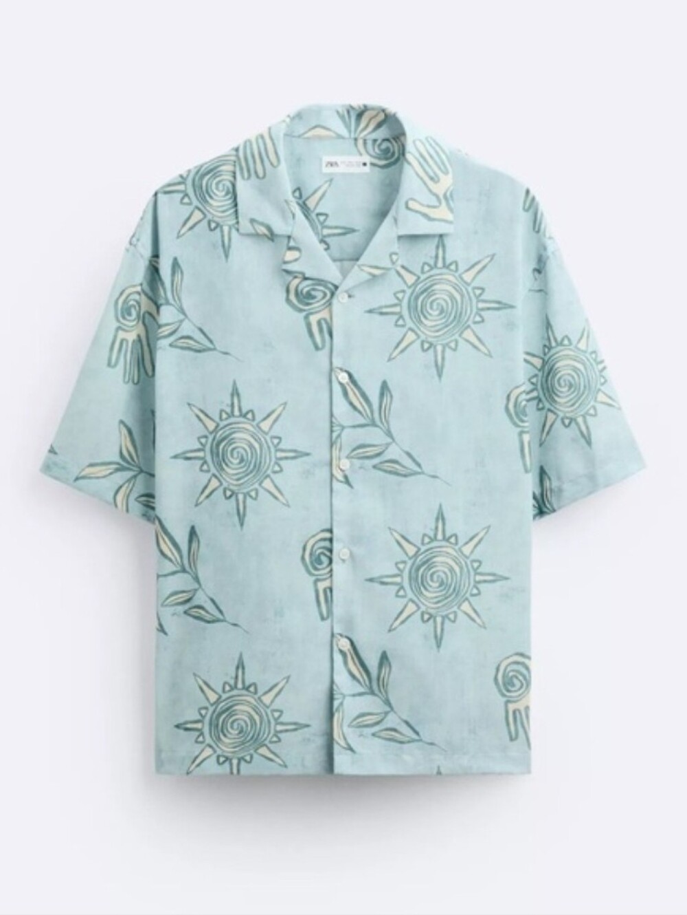 Sz M, XL Zara Men Sun Print Short Sleeve Shirt NWT